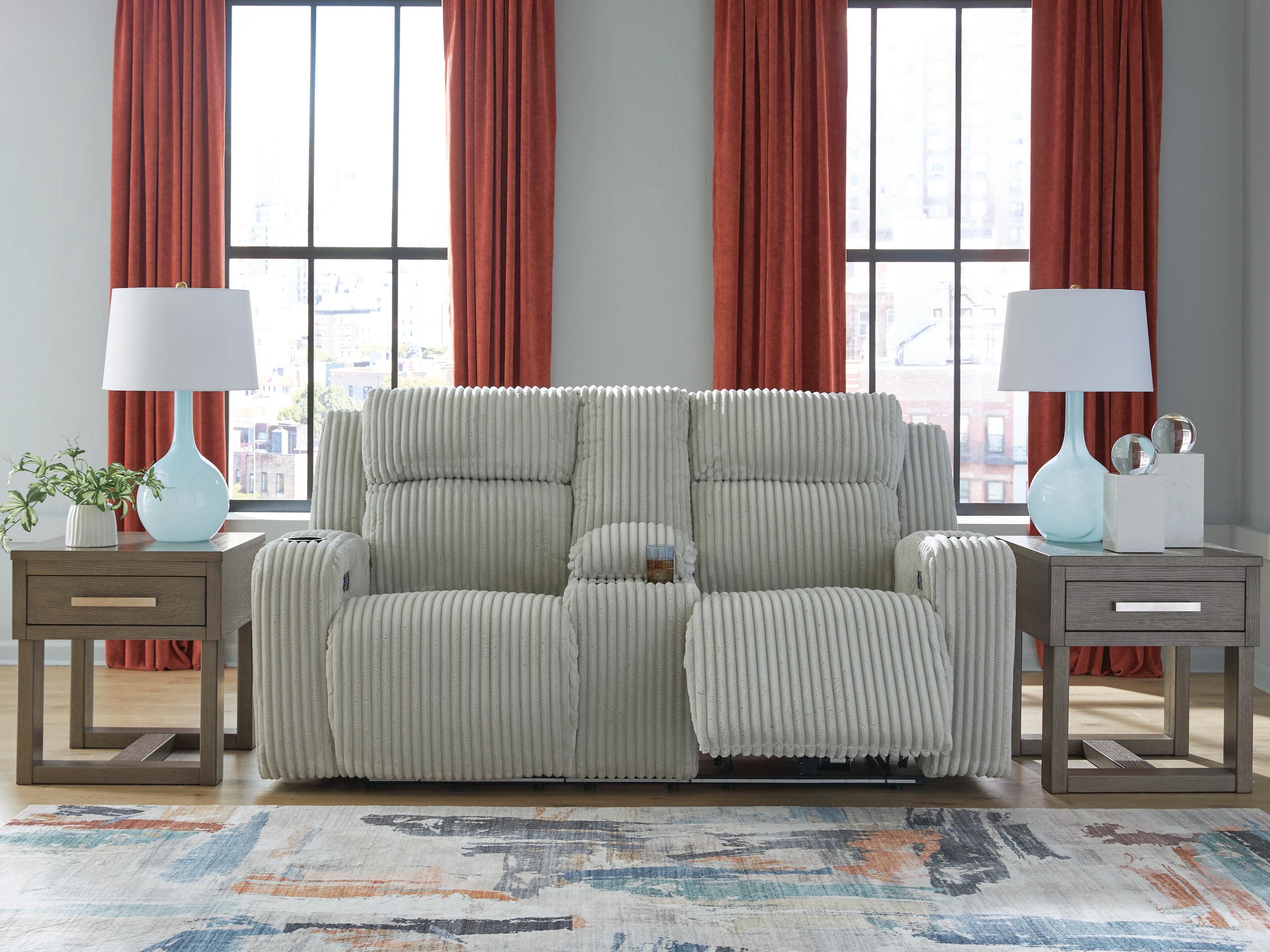 Forest Lake Power Reclining Loveseat with Console - Luxury Home Furniture (MI)