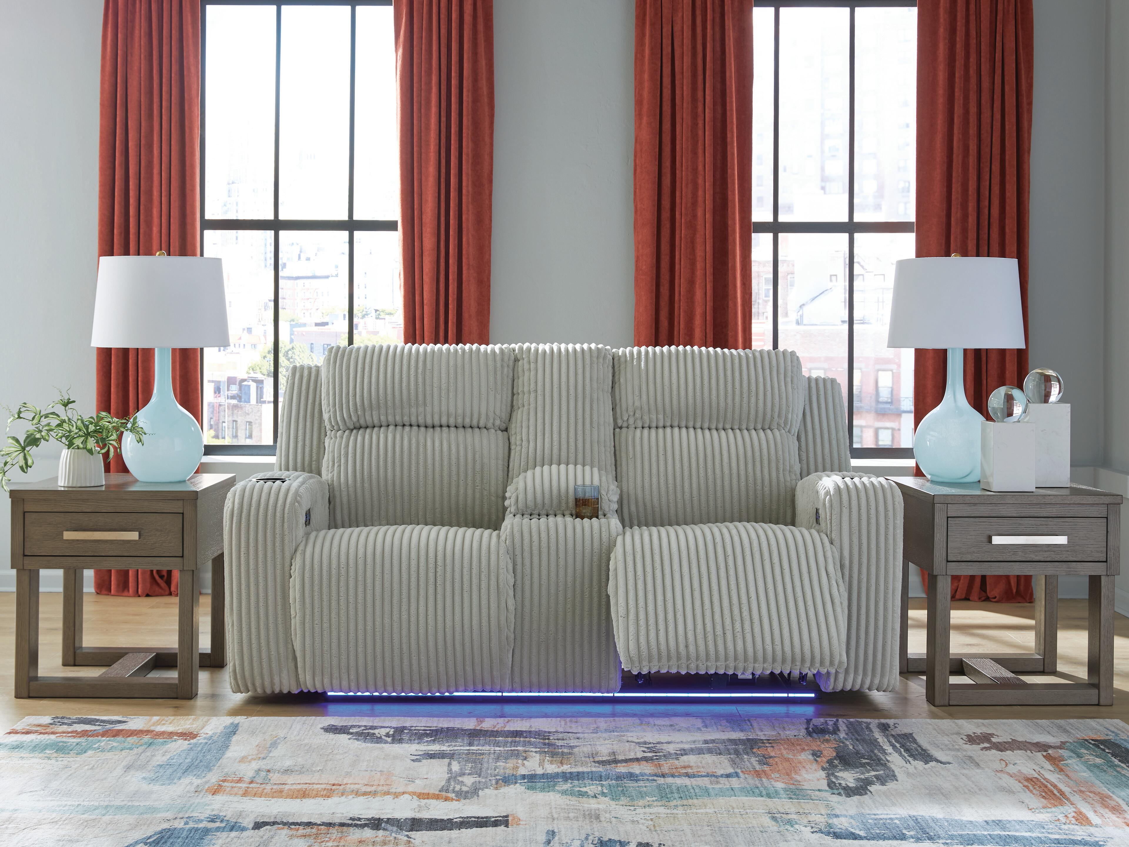 Forest Lake Power Reclining Loveseat with Console - Luxury Home Furniture (MI)