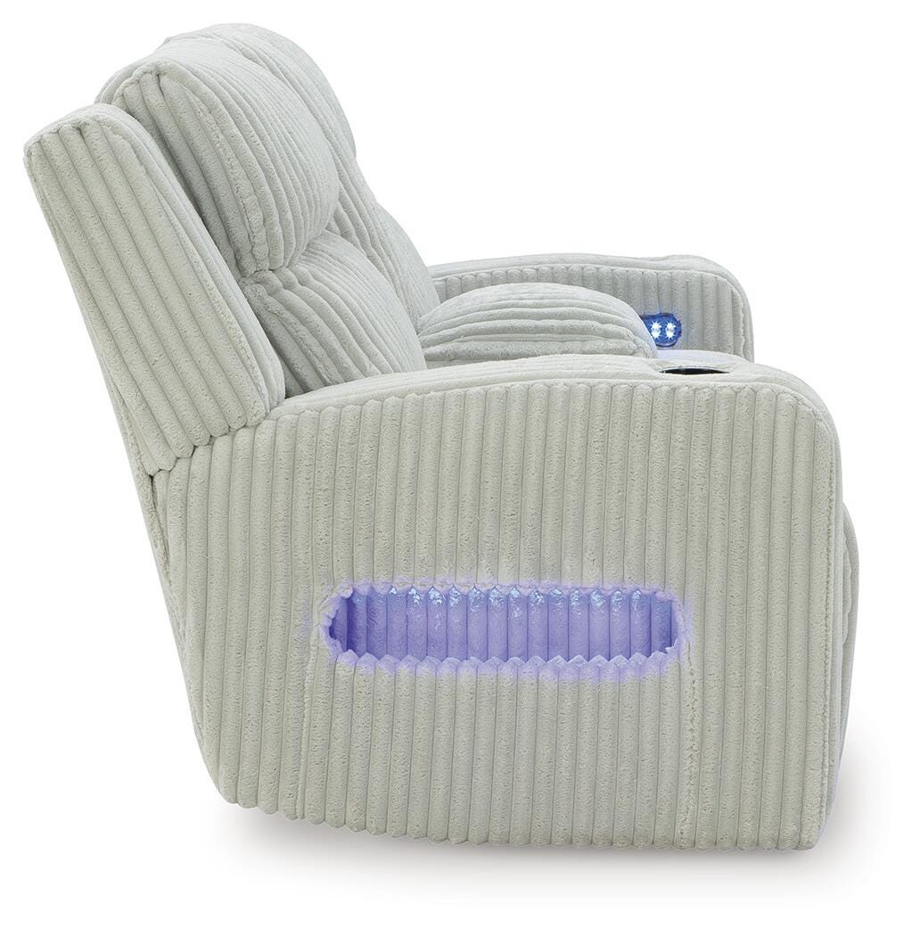 Forest Lake Power Reclining Loveseat with Console - Luxury Home Furniture (MI)