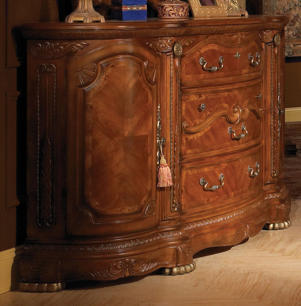 AICO Cortina Dresser in Honey Walnut - Luxury Home Furniture (MI)