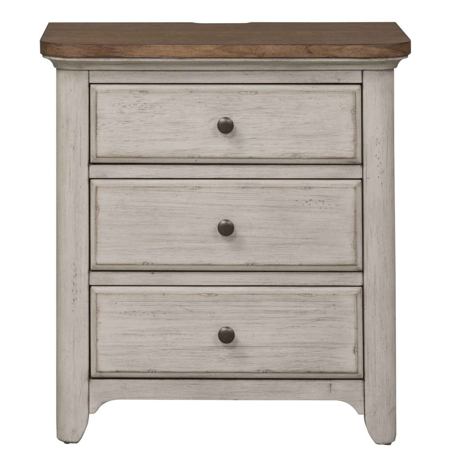 Farmhouse Reimagined Drawer Nightstand in Antique White - Luxury Home Furniture (MI)