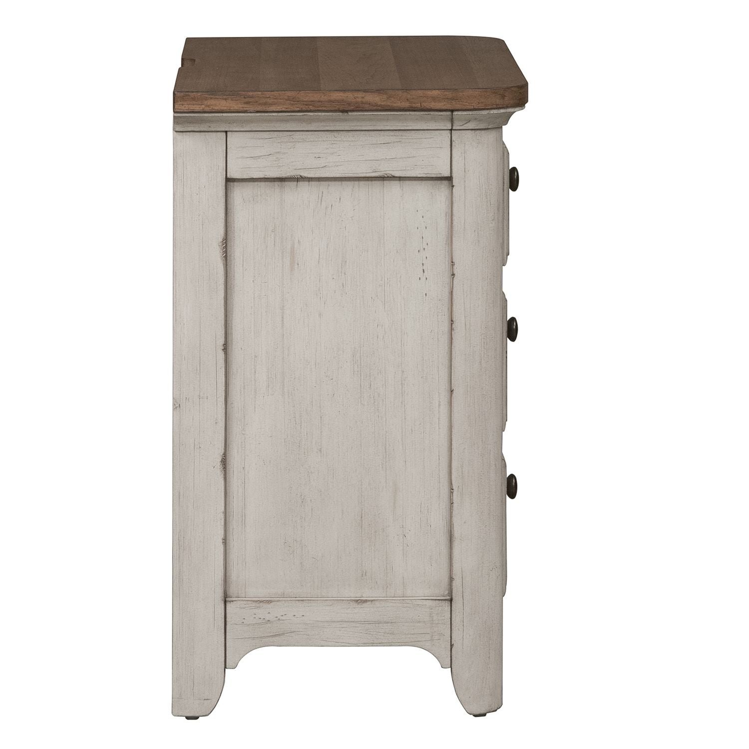 Farmhouse Reimagined Drawer Nightstand in Antique White - Luxury Home Furniture (MI)