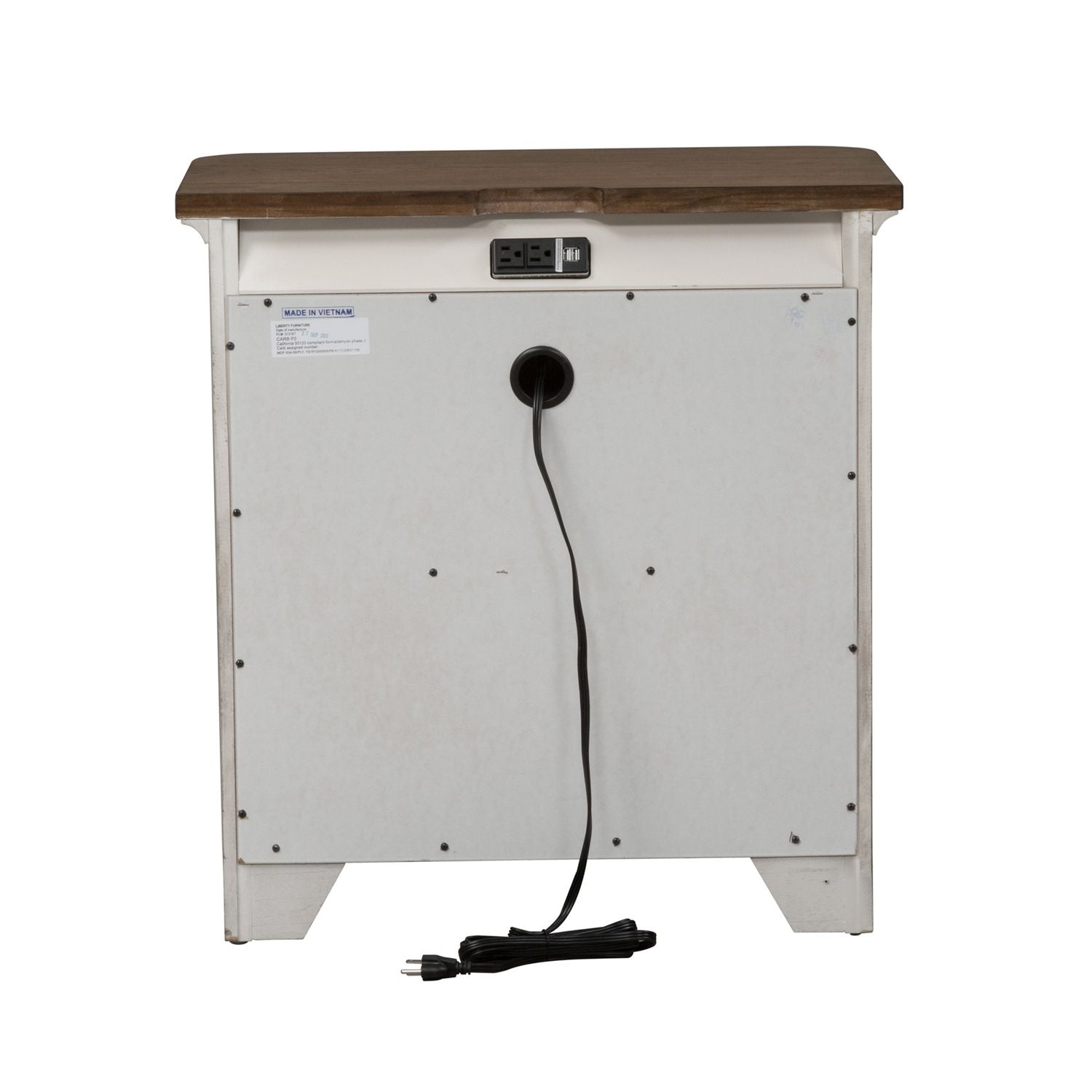 Farmhouse Reimagined Drawer Nightstand in Antique White - Luxury Home Furniture (MI)