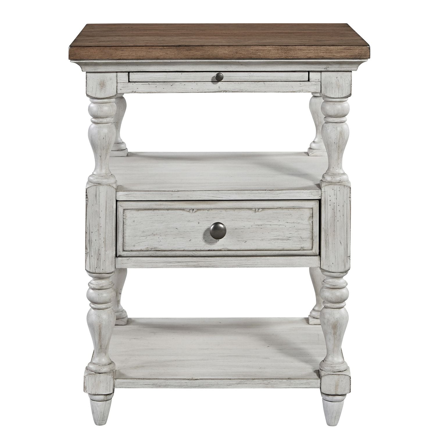 Farmhouse Reimagined Drawer Nightstand in Antique White - Luxury Home Furniture (MI)