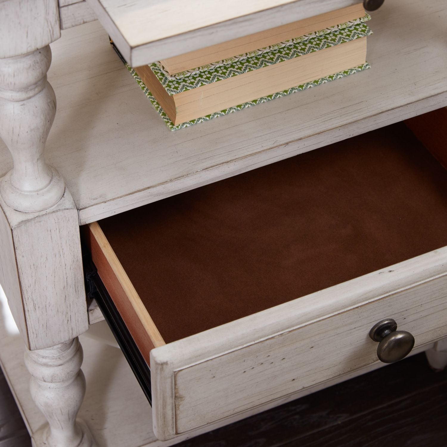 Farmhouse Reimagined Drawer Nightstand in Antique White - Luxury Home Furniture (MI)
