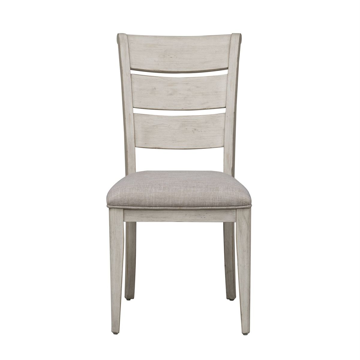 Liberty Furniture Farmhouse Reimagined Ladder Back Upholstered Side Chair (RTA) in Antique White (Set of 2) - Luxury Home Furniture (MI)