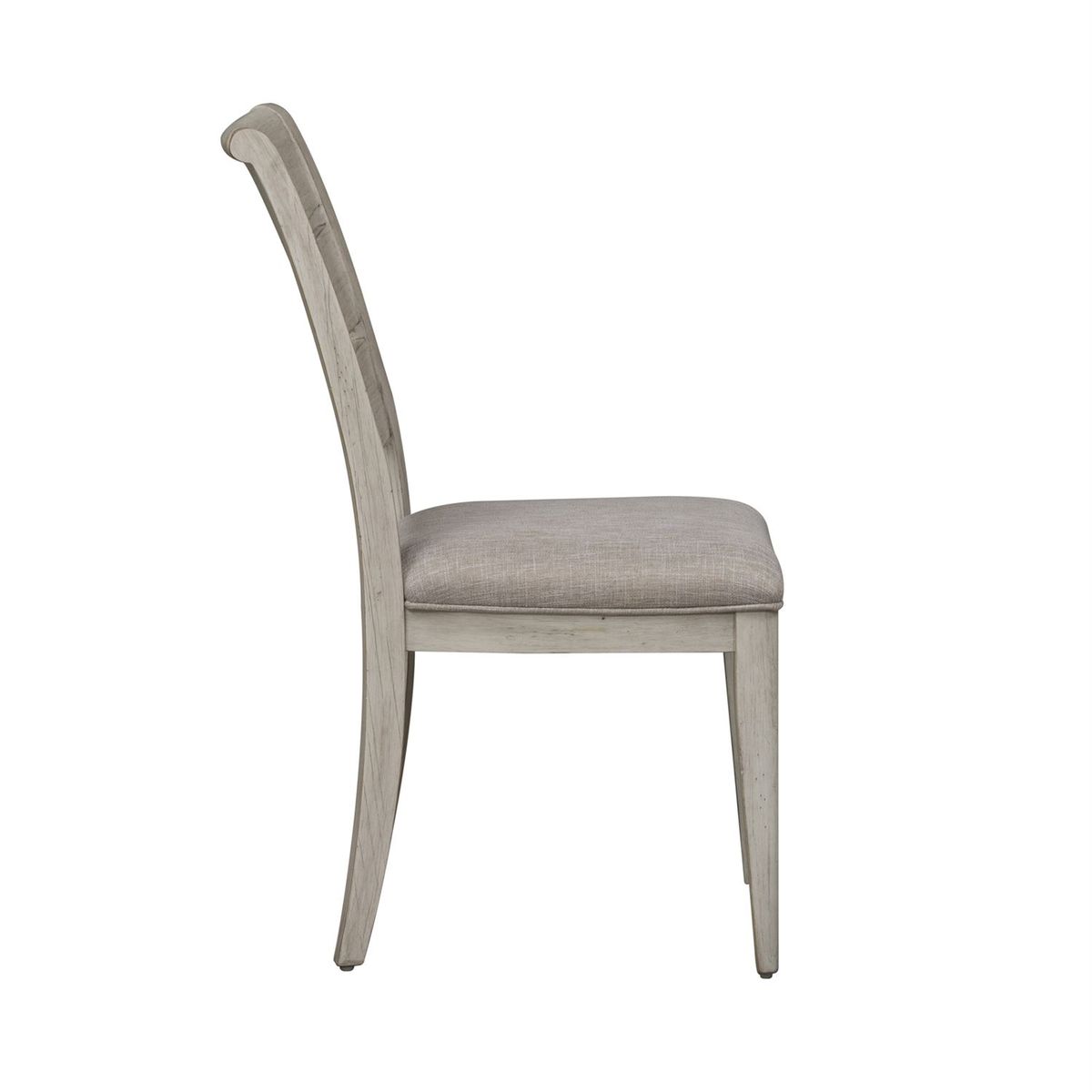 Liberty Furniture Farmhouse Reimagined Ladder Back Upholstered Side Chair (RTA) in Antique White (Set of 2) - Luxury Home Furniture (MI)