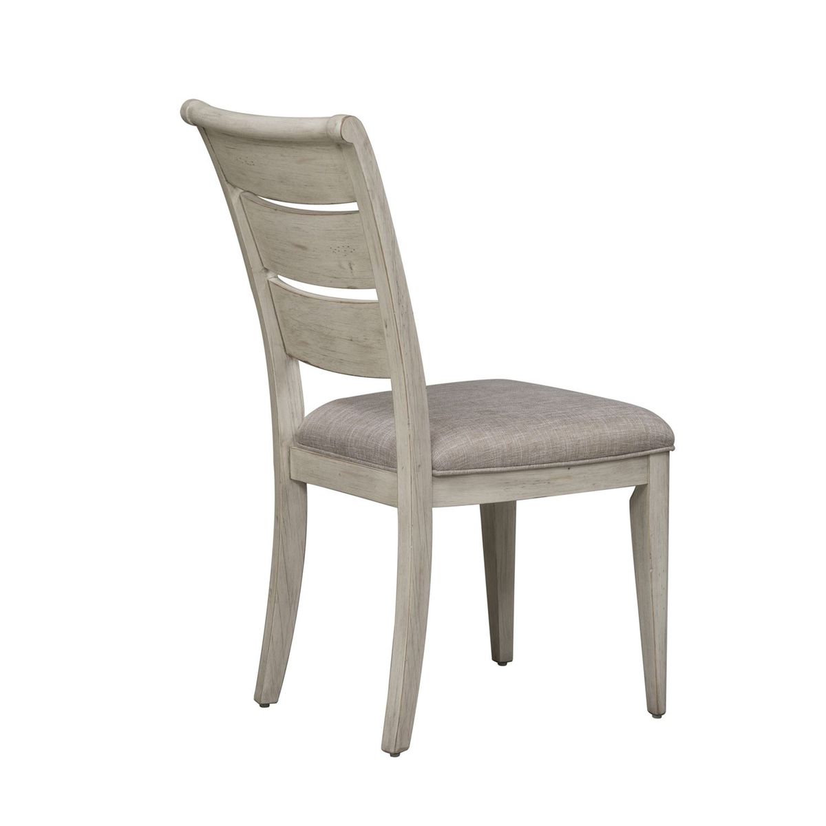 Liberty Furniture Farmhouse Reimagined Ladder Back Upholstered Side Chair (RTA) in Antique White (Set of 2) - Luxury Home Furniture (MI)