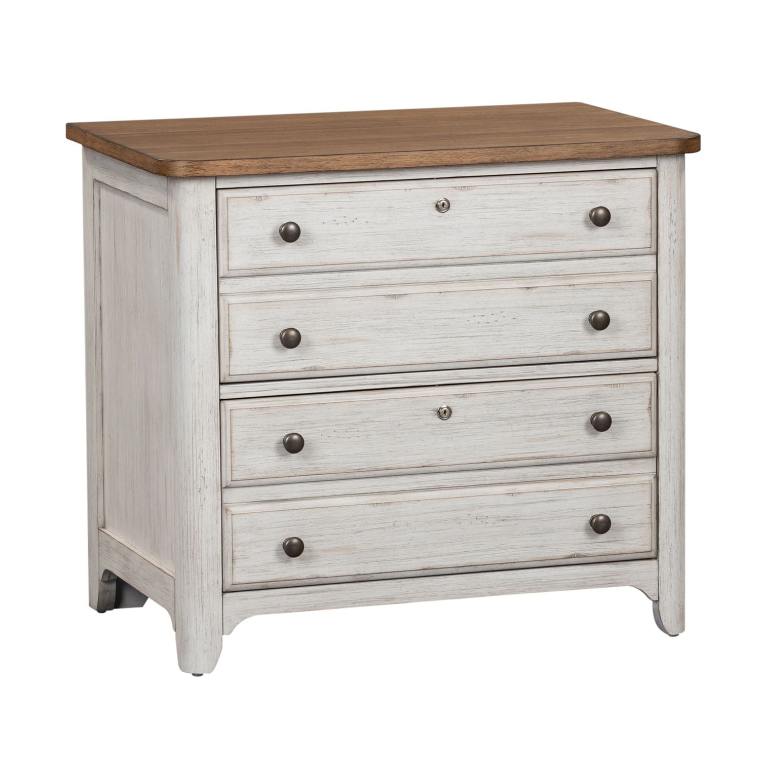 Farmhouse Reimagined Lateral File in Antique White - Luxury Home Furniture (MI)