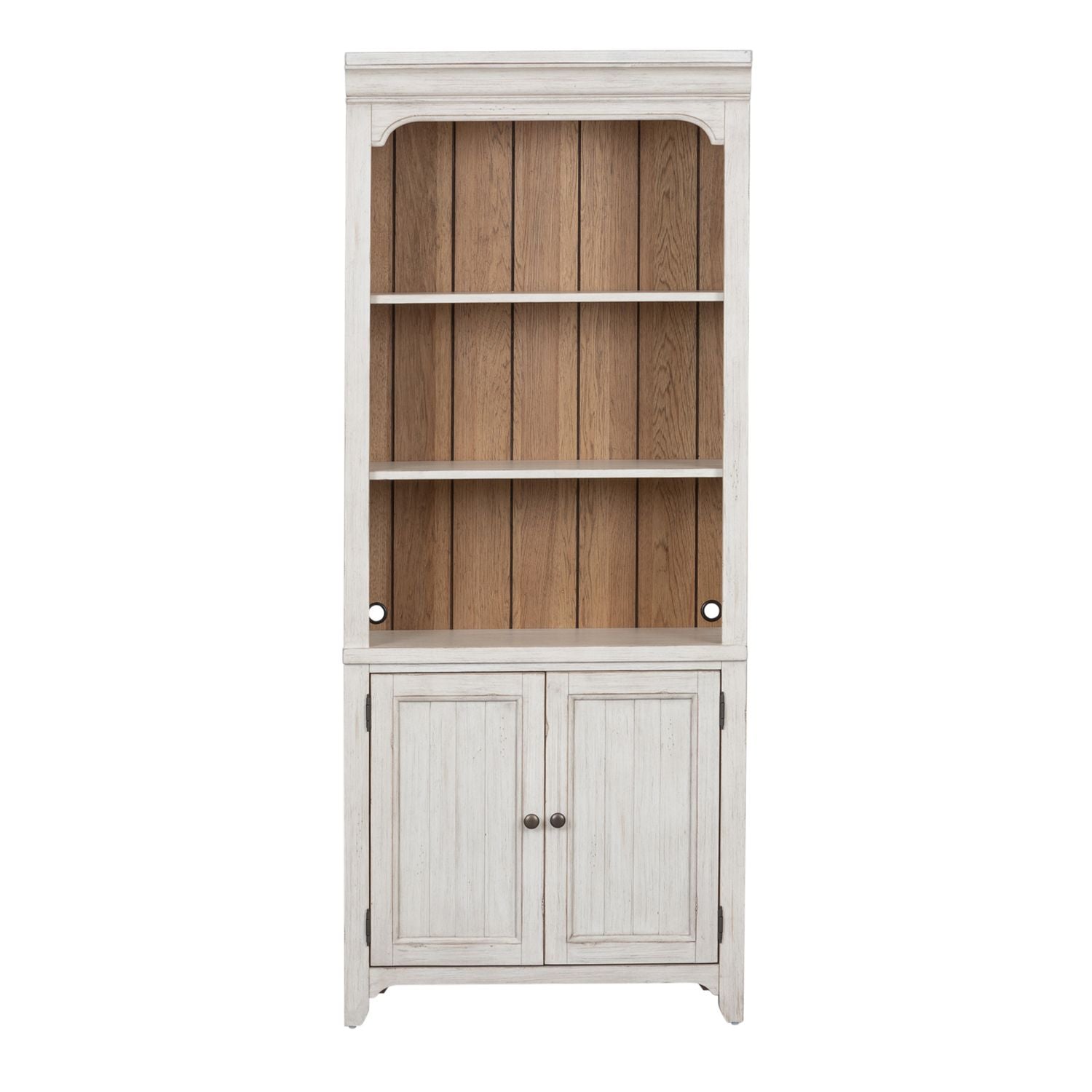Farmhouse Reimagined Bookcase in Antique White - Luxury Home Furniture (MI)