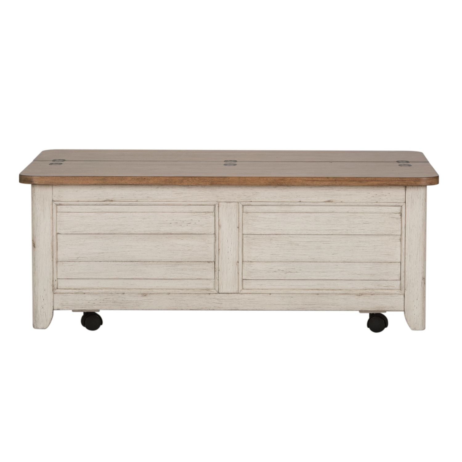 Farmhouse Reimagined Storage Trunk in Antique White - Luxury Home Furniture (MI)