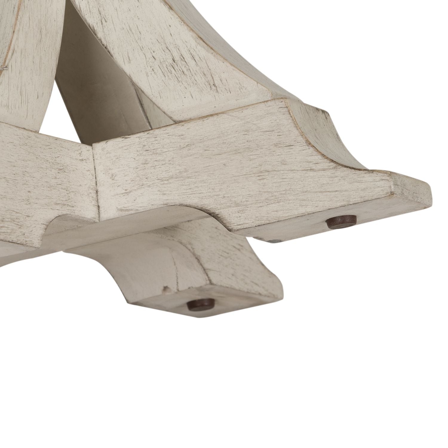 Farmhouse Reimagined Round Chair Side Table in Antique White - Luxury Home Furniture (MI)