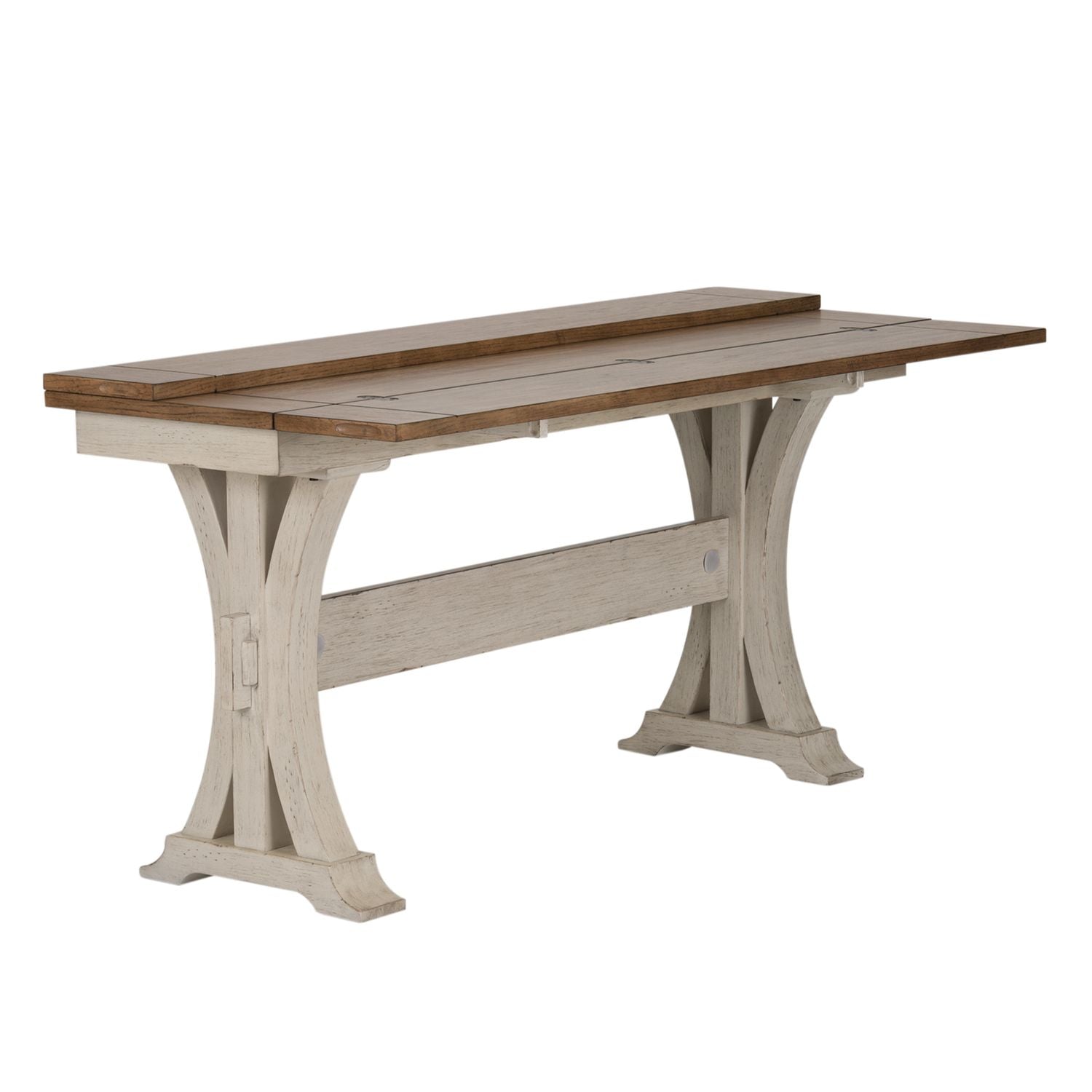 Farmhouse Reimagined Flip Lid Sofa Table in Antique White - Luxury Home Furniture (MI)