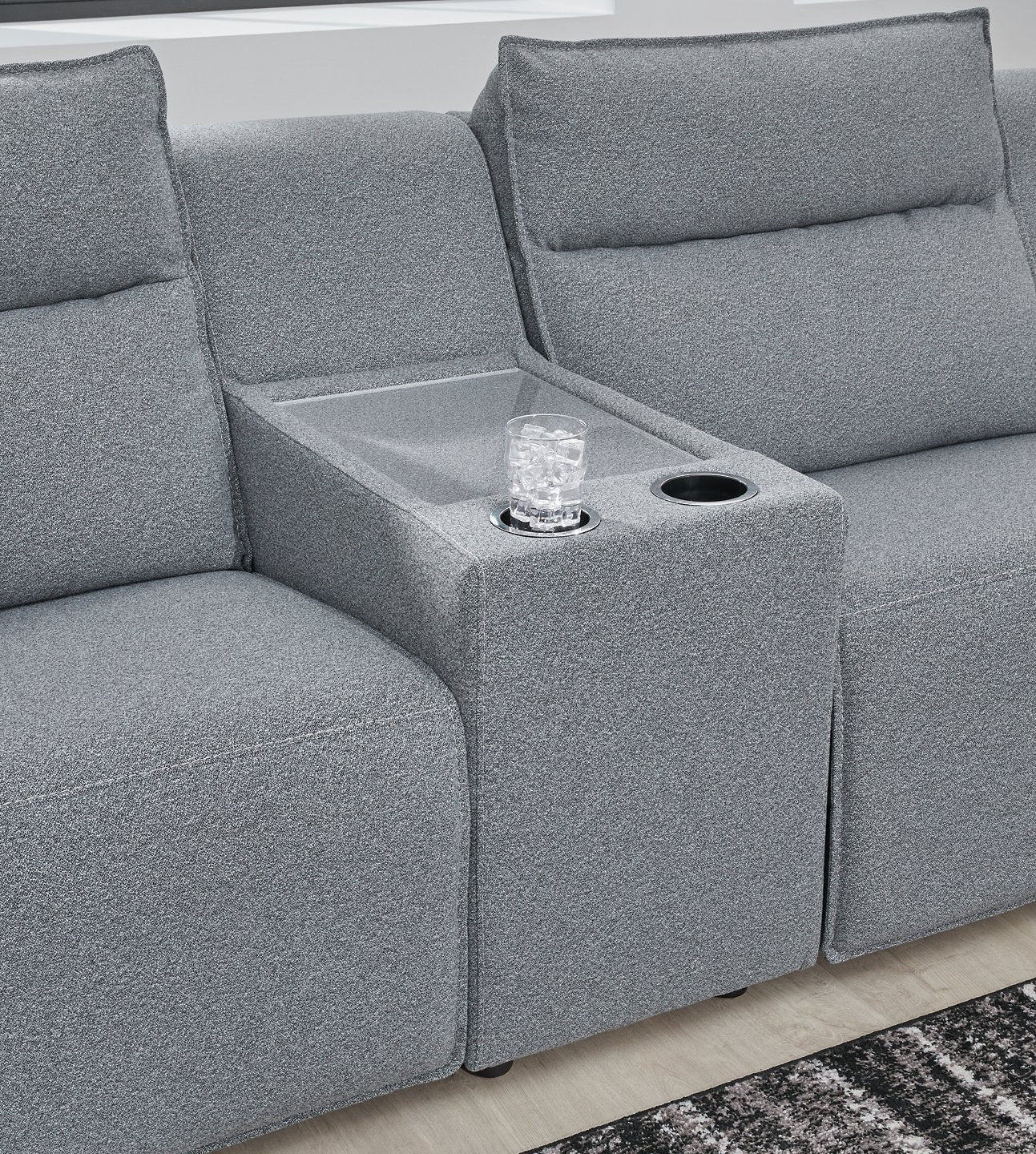 Modmax Reclining Sectional with Console - Luxury Home Furniture (MI)