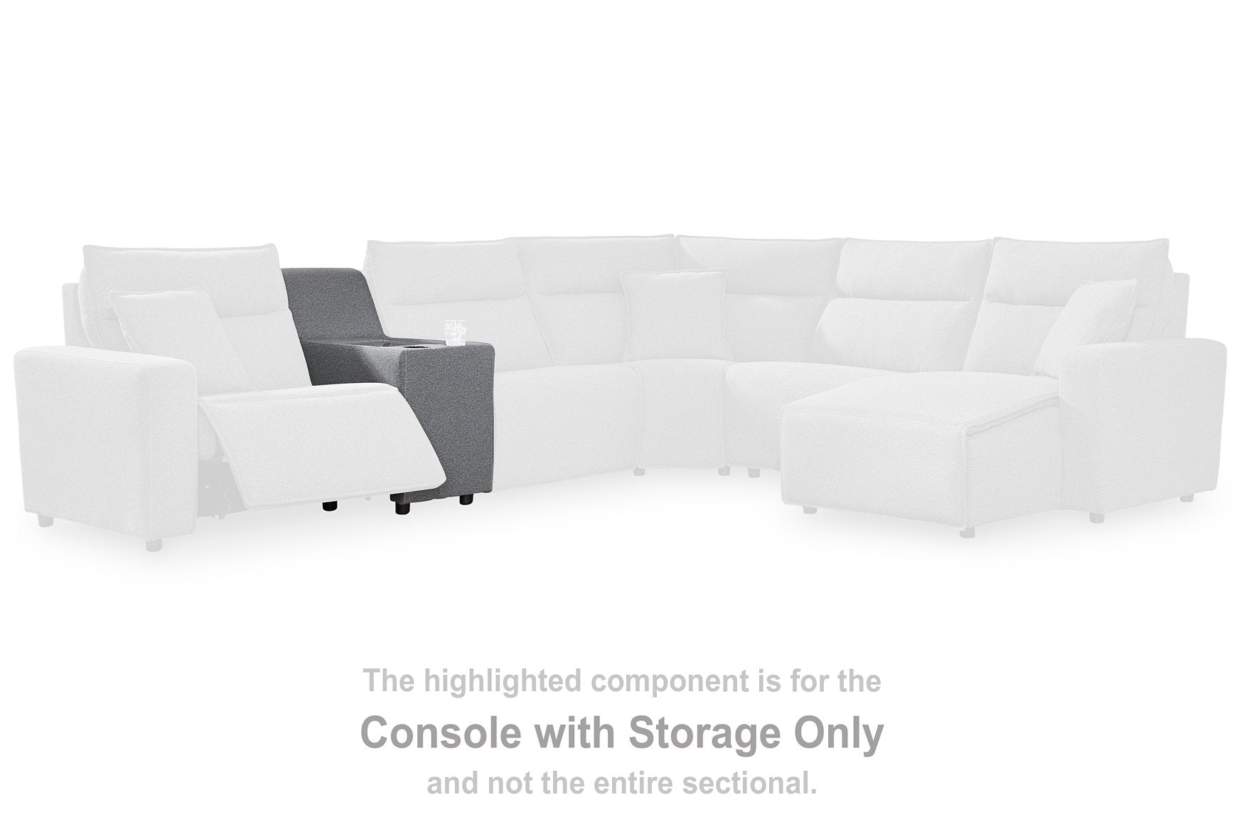 Modmax Reclining Sectional with Console - Luxury Home Furniture (MI)
