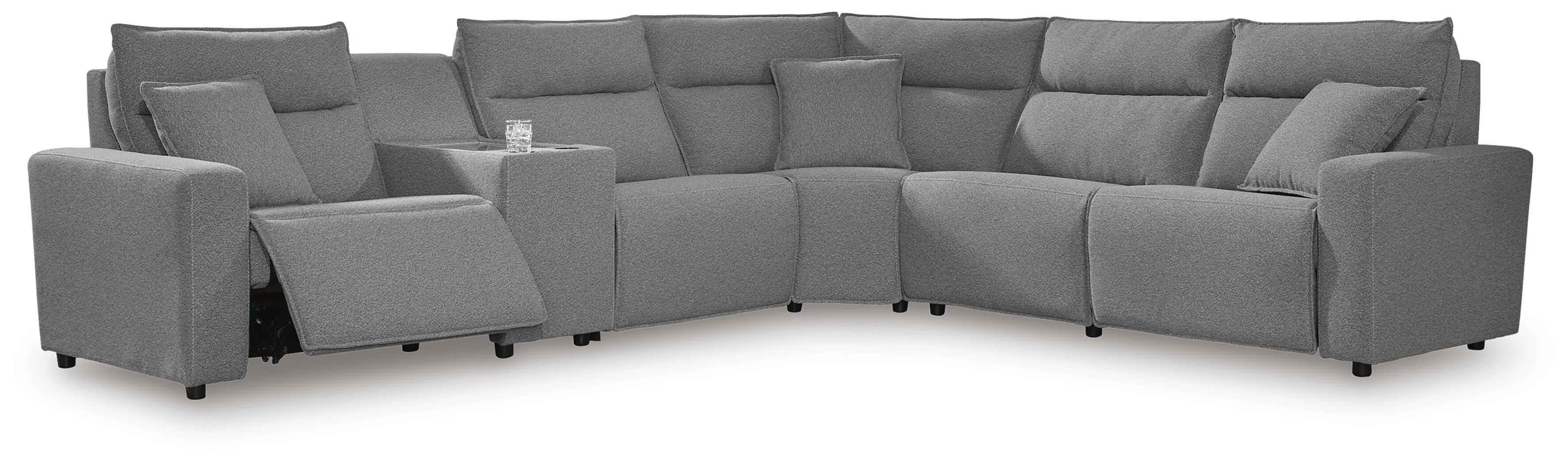 Modmax Reclining Sectional with Console - Luxury Home Furniture (MI)