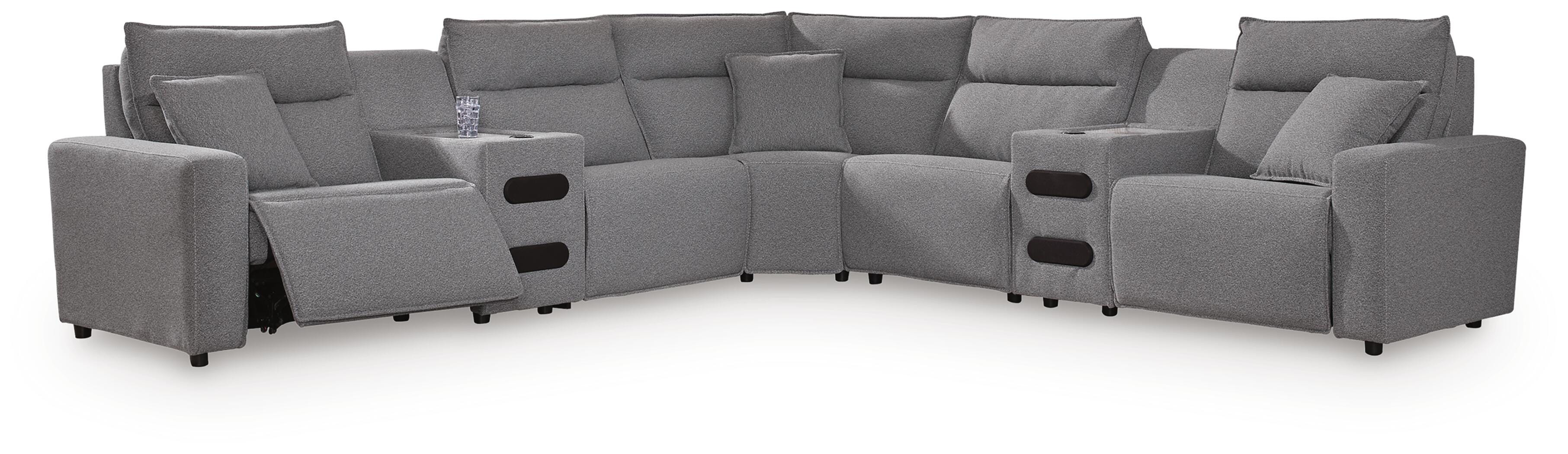 Modmax II Power Reclining Sectional with Audio Consoles - Luxury Home Furniture (MI)