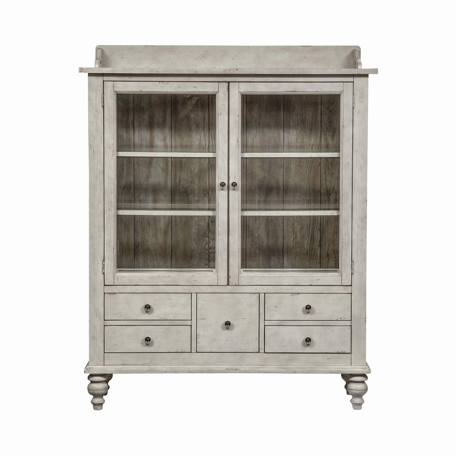 Whitney Display Cabinet in Weathered Gray