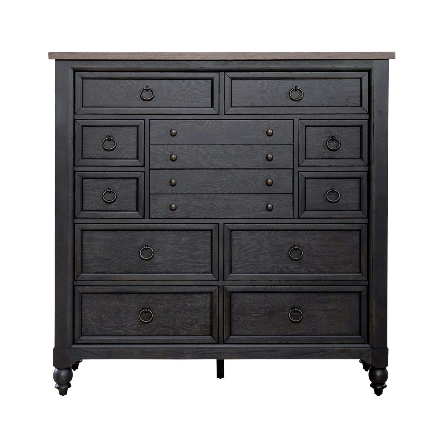 Americana Farmhouse 12 Drawer Chesser in Black image