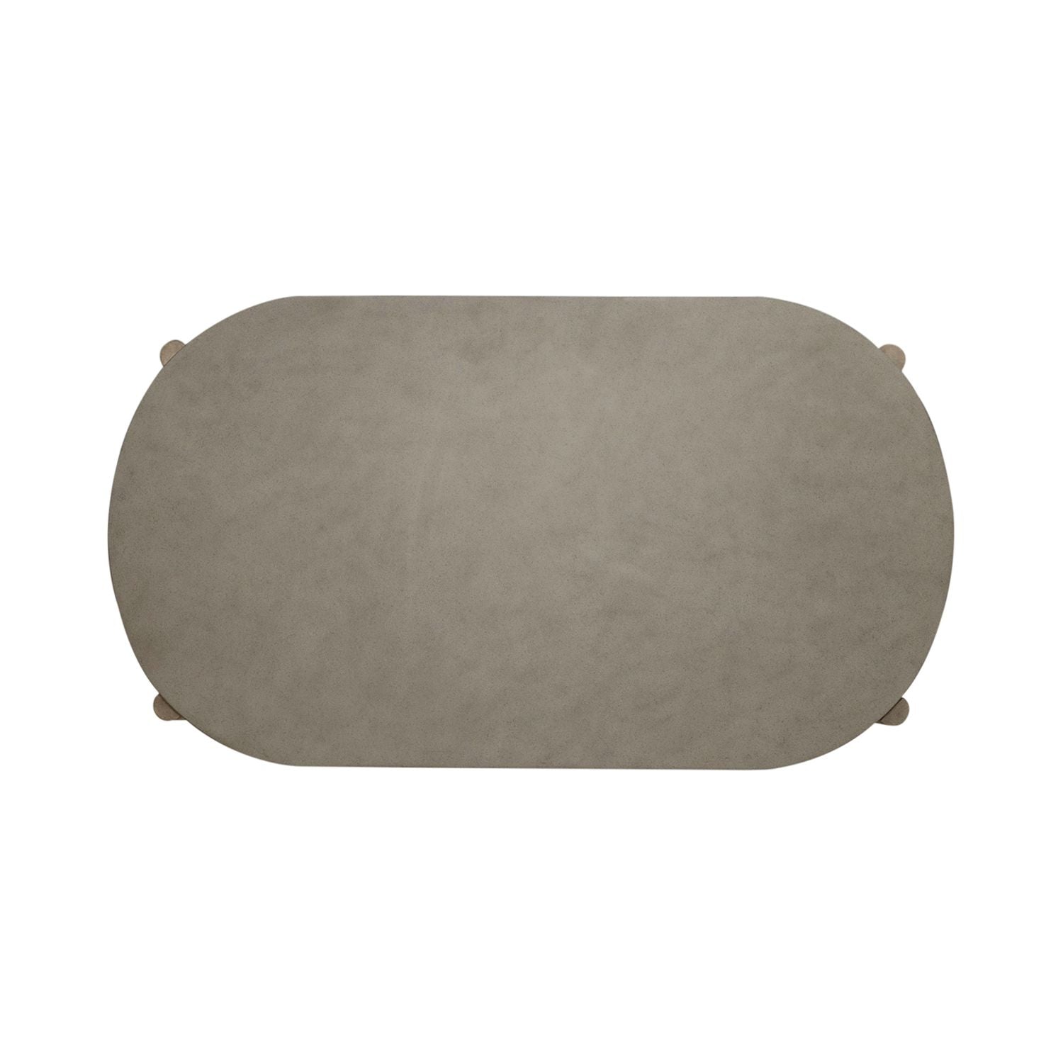 Affinity Oval Cocktail Table in Dusty Taupe with Concrete Top