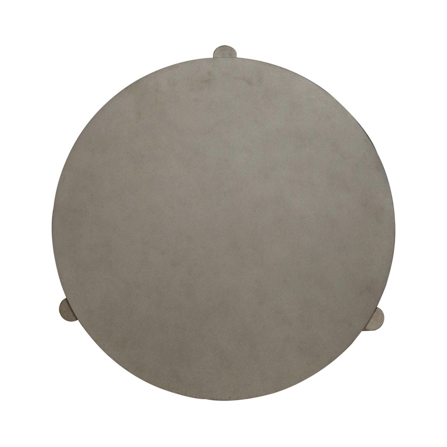Affinity Round End Table in Dusty Taupe with Concrete Top