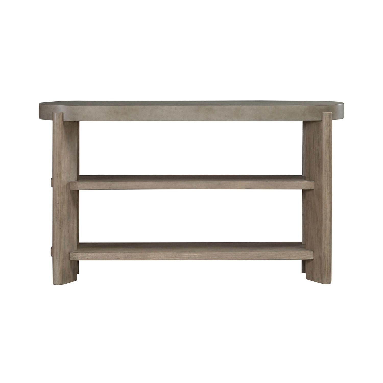 Affinity Sofa Table in Dusty Taupe with Concrete Top