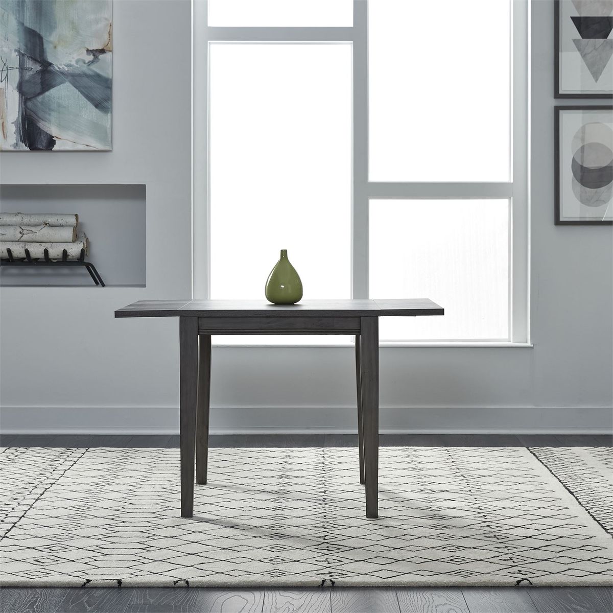 Liberty Furniture Tanners Creek Drop Leaf Table in Greystone - Luxury Home Furniture (MI)