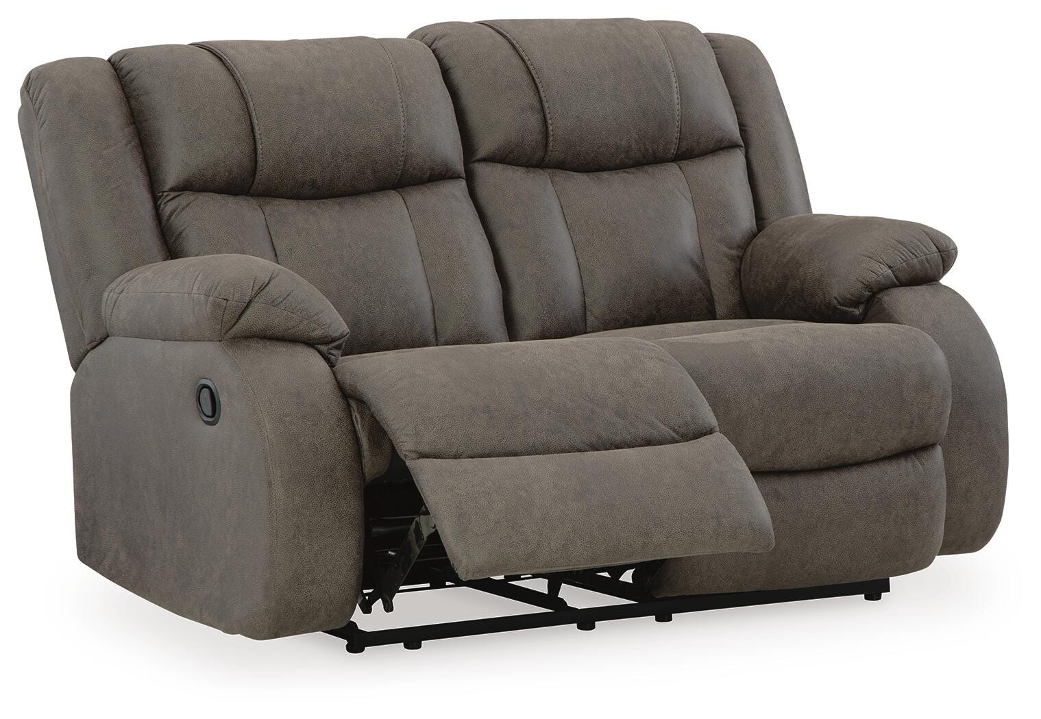 First Base Reclining Loveseat - Luxury Home Furniture (MI)