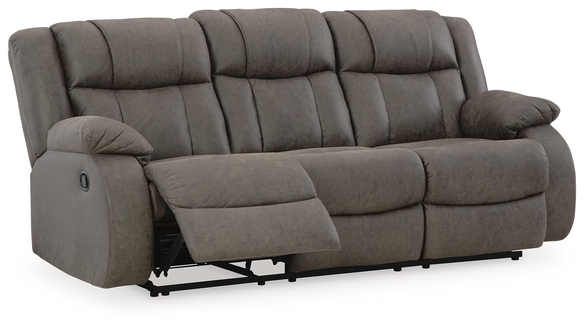 First Base Reclining Sofa - Luxury Home Furniture (MI)