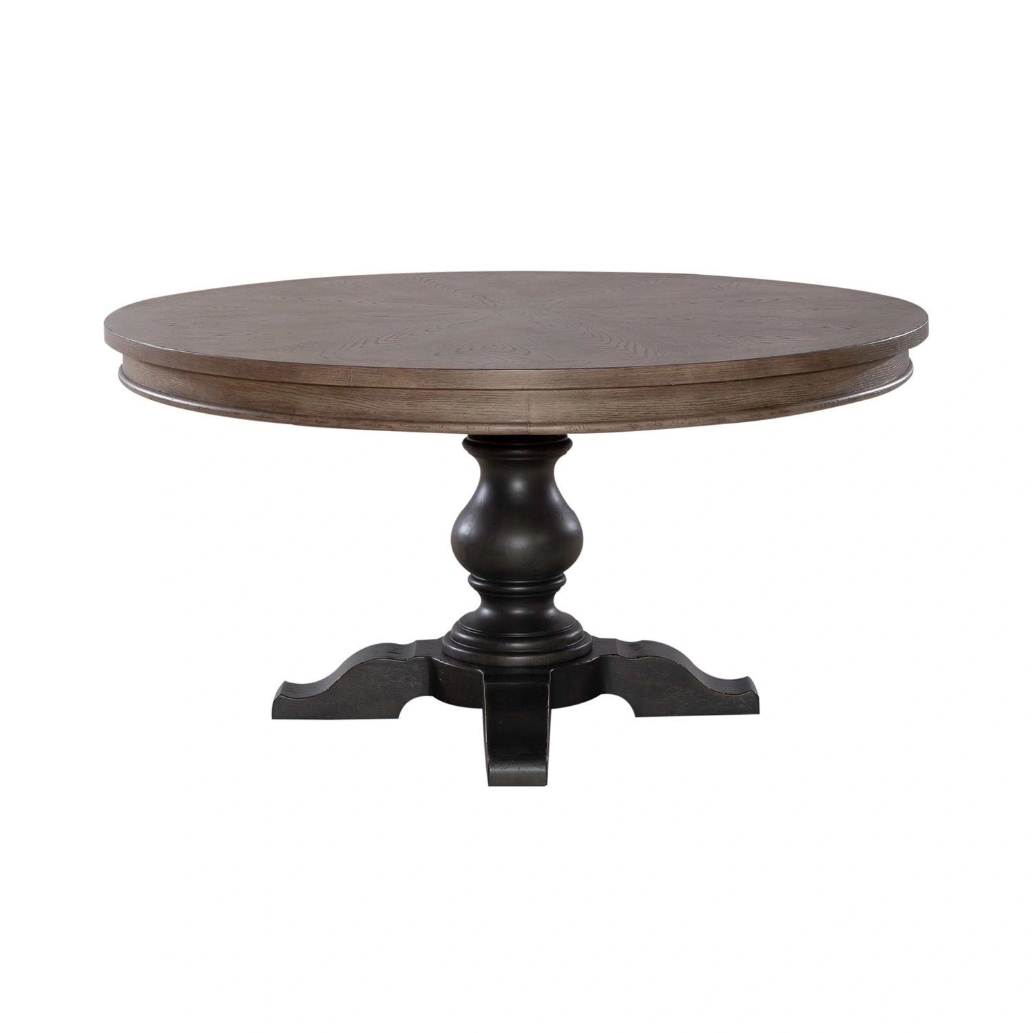 Americana Farmhouse Single Pedestal Table Base- Black image
