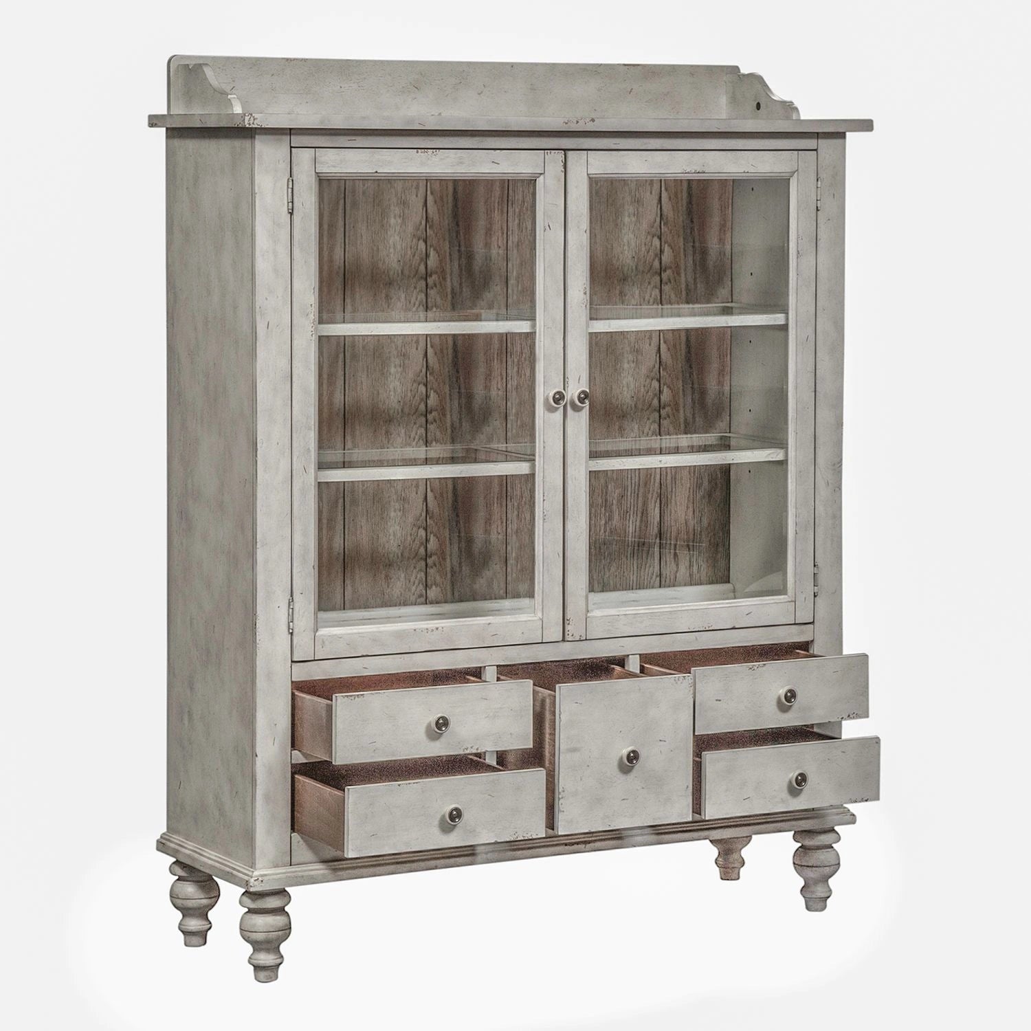 Whitney Display Cabinet in Weathered Gray image