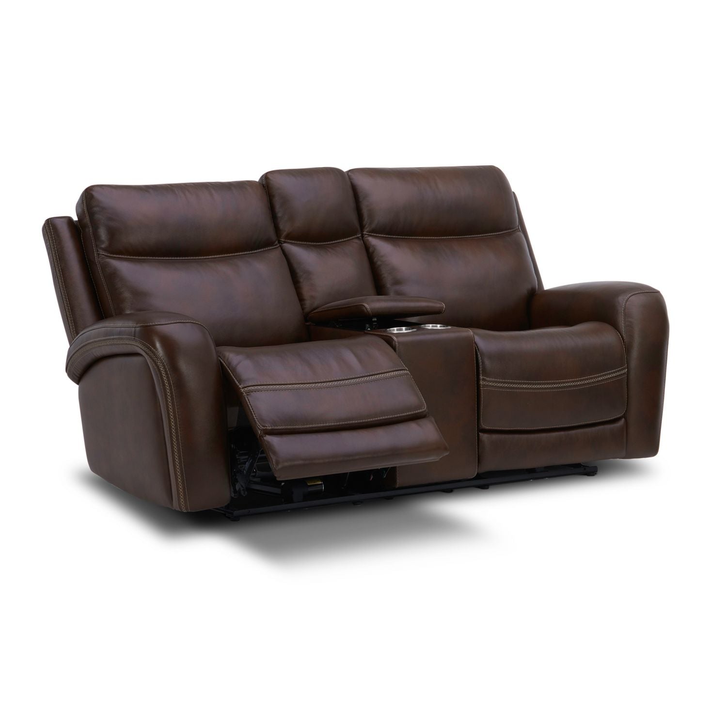 Blair Loveseat w/Console P2 & ZG in Cognac - Luxury Home Furniture (MI)