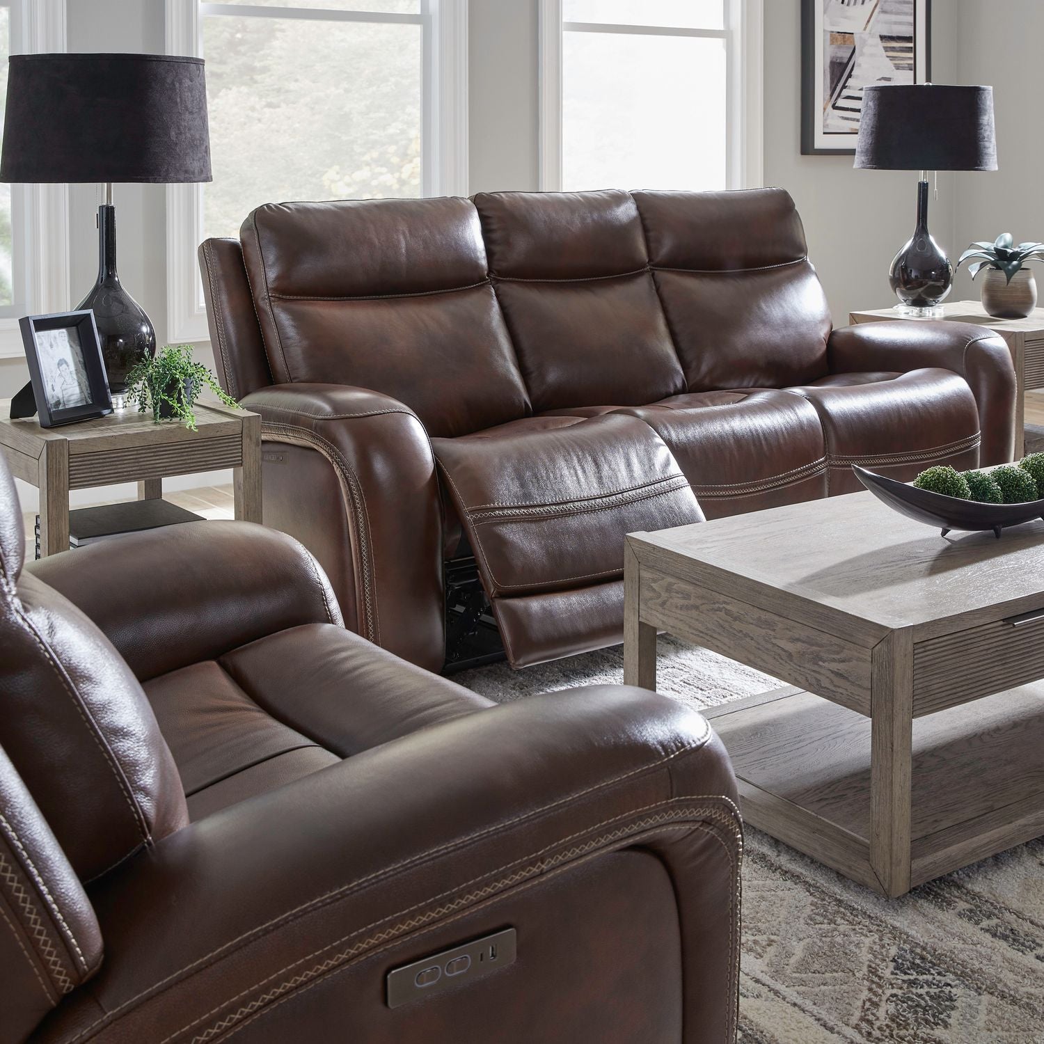 Blair Sofa P2 & ZG in Cognac - Luxury Home Furniture (MI)