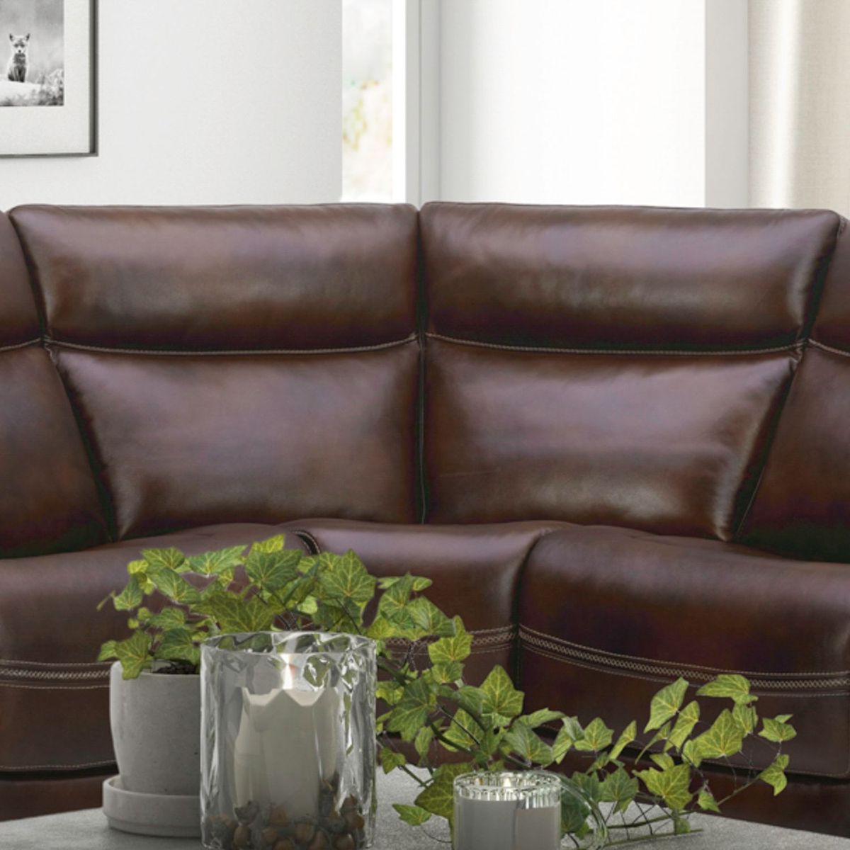 Liberty Furniture Blair Corner Wedge in Cognac - Luxury Home Furniture (MI)