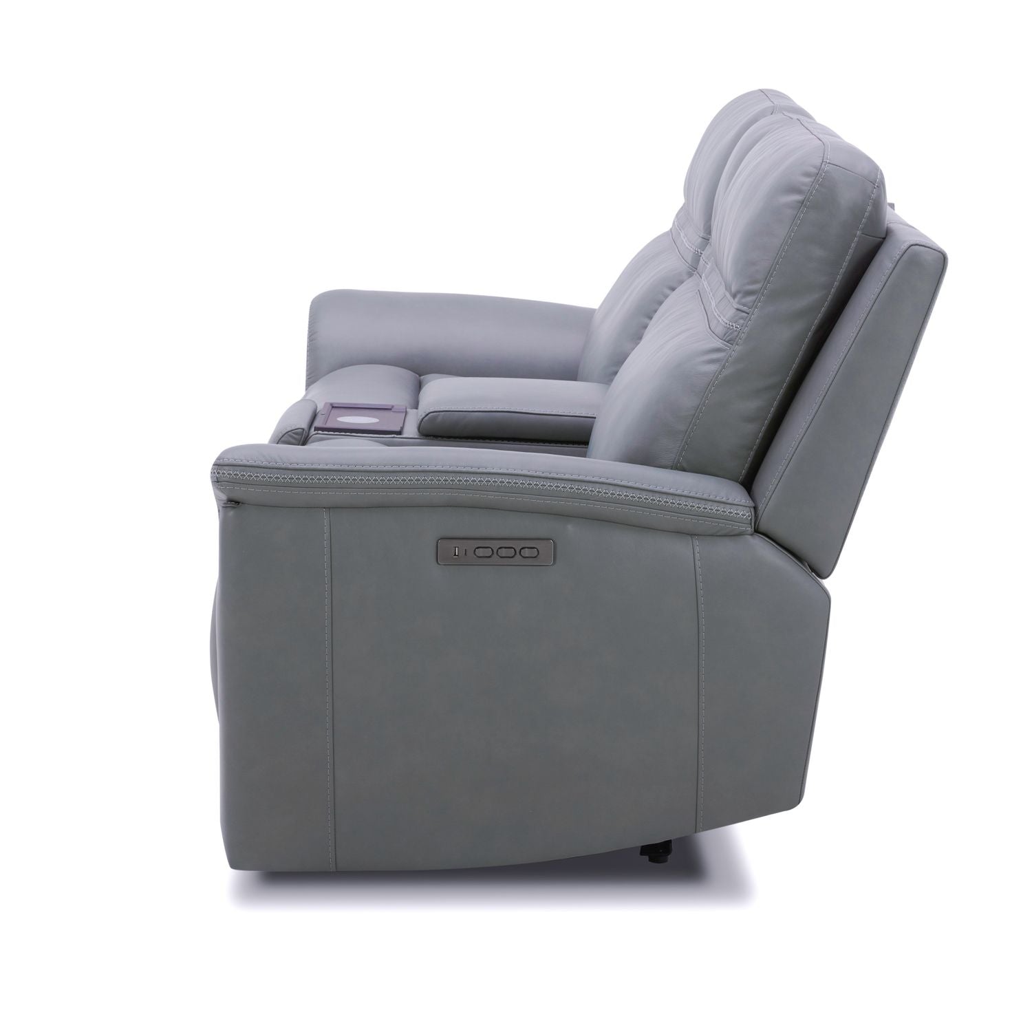 Cooper Loveseat w/Console P3 & ZG in Blue Gray - Luxury Home Furniture (MI)
