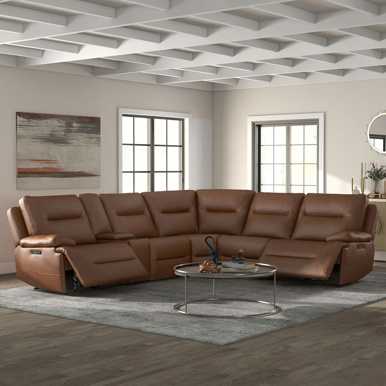 Cameron L Arm Recliner P3 & ZG - Saddle image