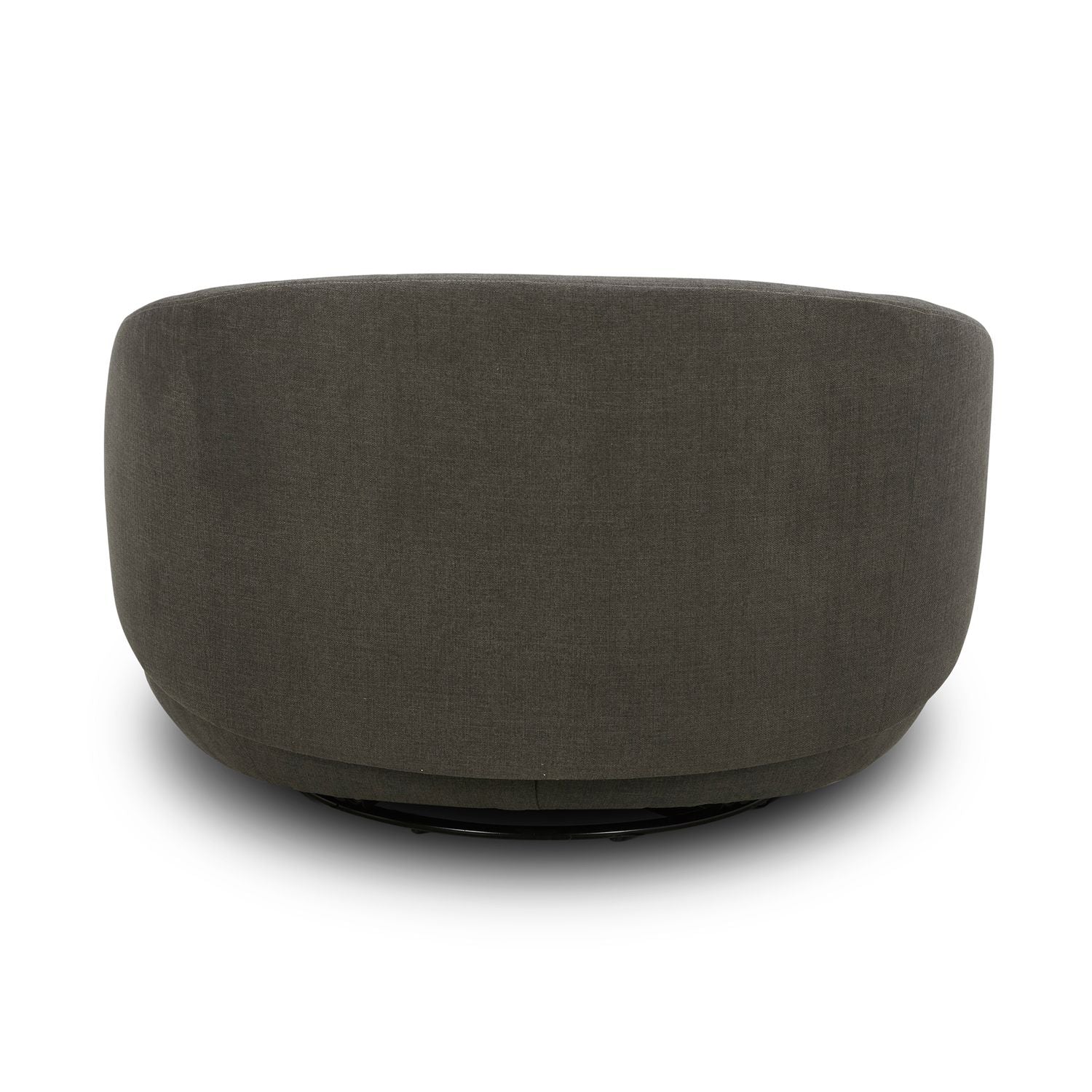 Haley Uph Swivel Cuddler Chair - Charcoal