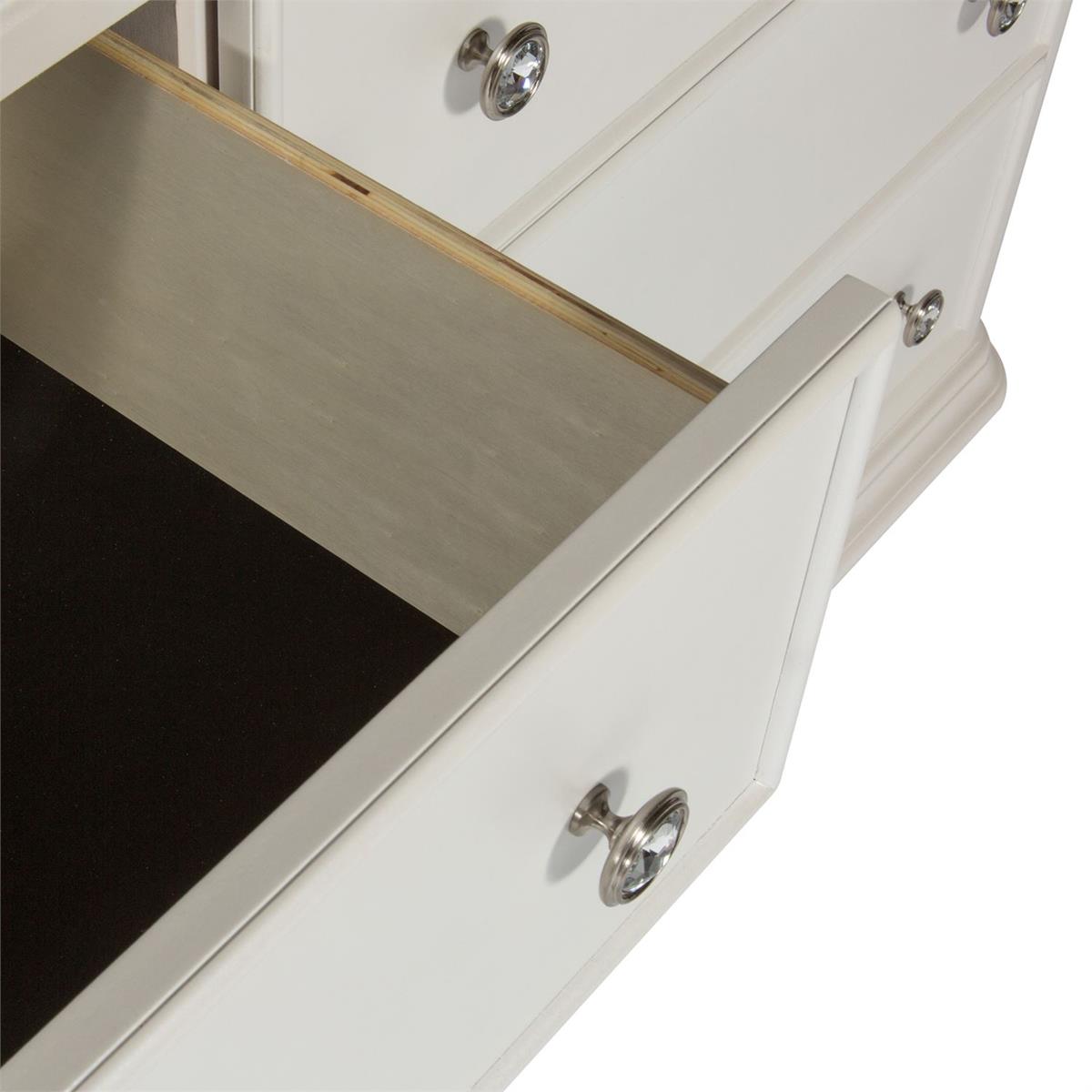 Liberty Furniture Stardust 6 Drawer Dresser in Iridescent White