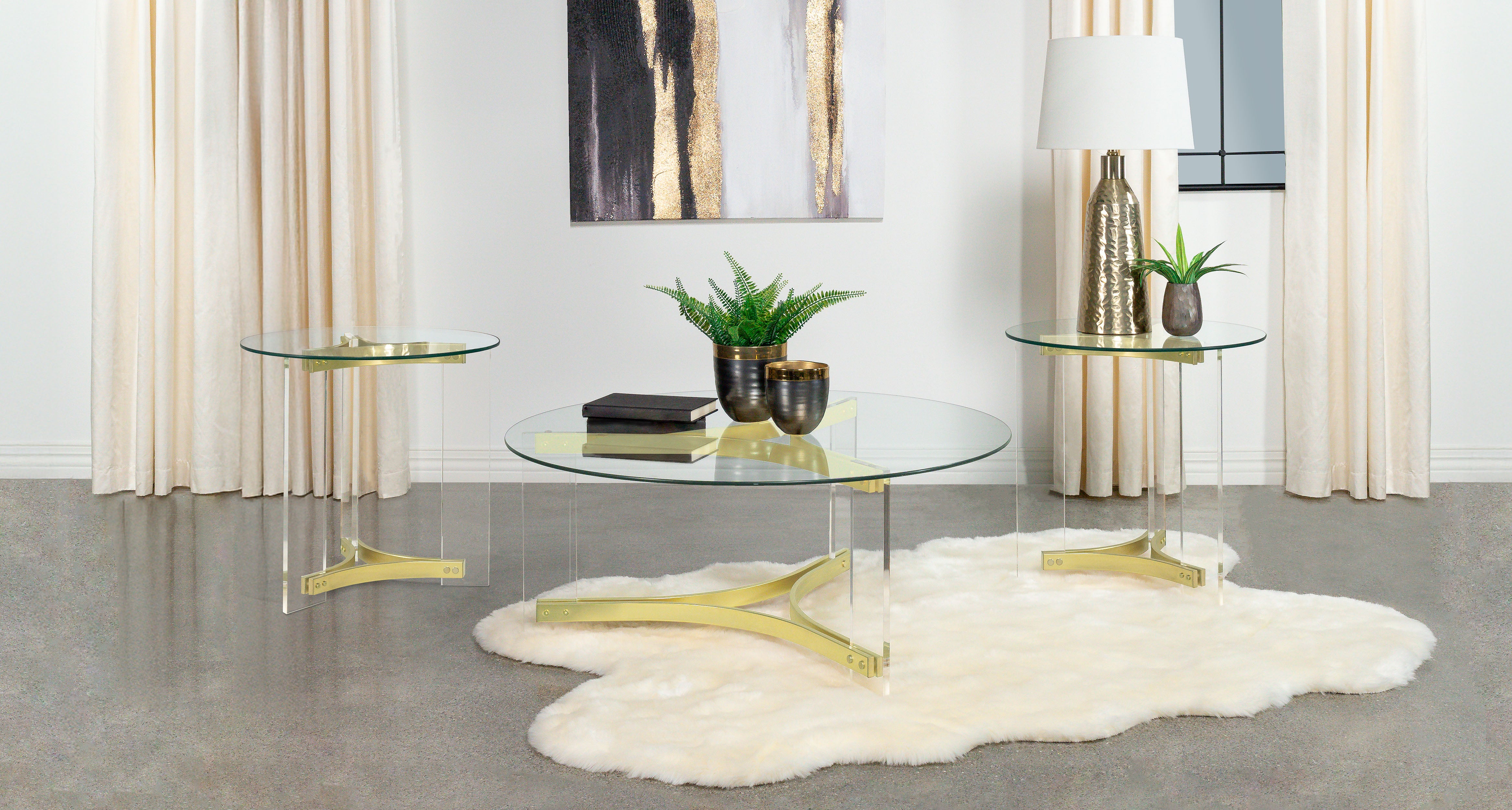 Janessa Coffee Table Sets - Luxury Home Furniture (MI)