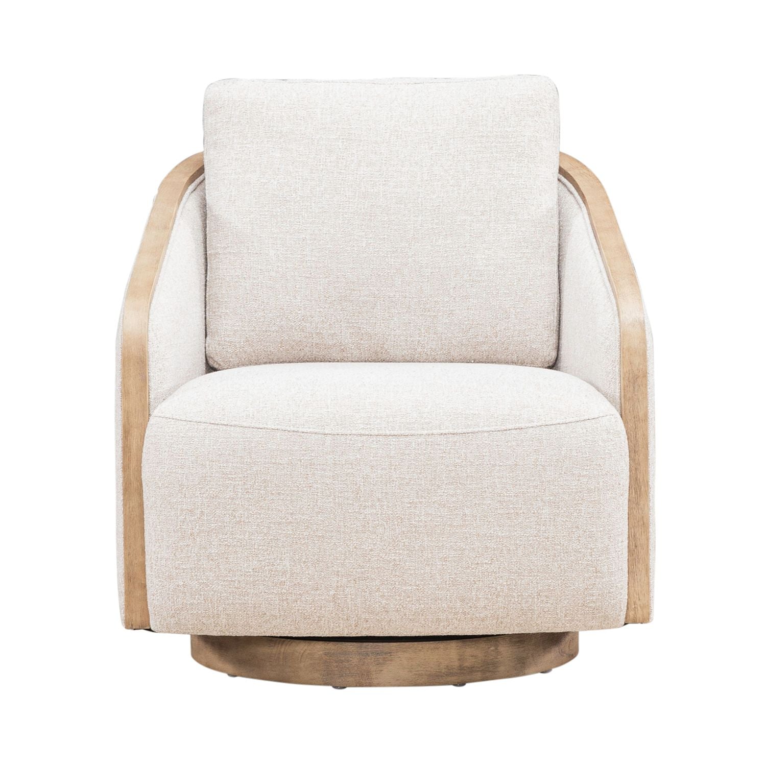 Nora Uph Swivel Accent Chair - Light Brown