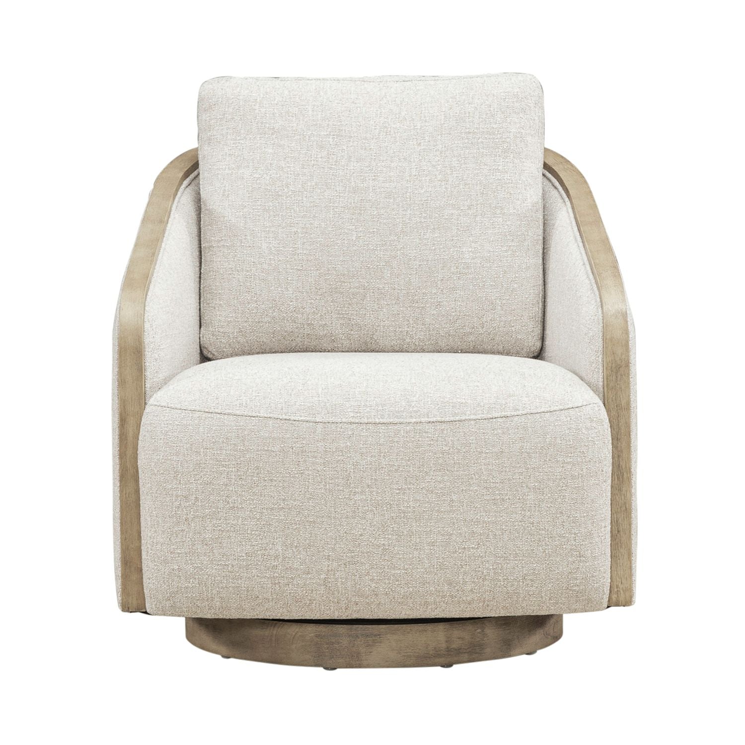 Nora Uph Swivel Accent Chair - Light Brown image