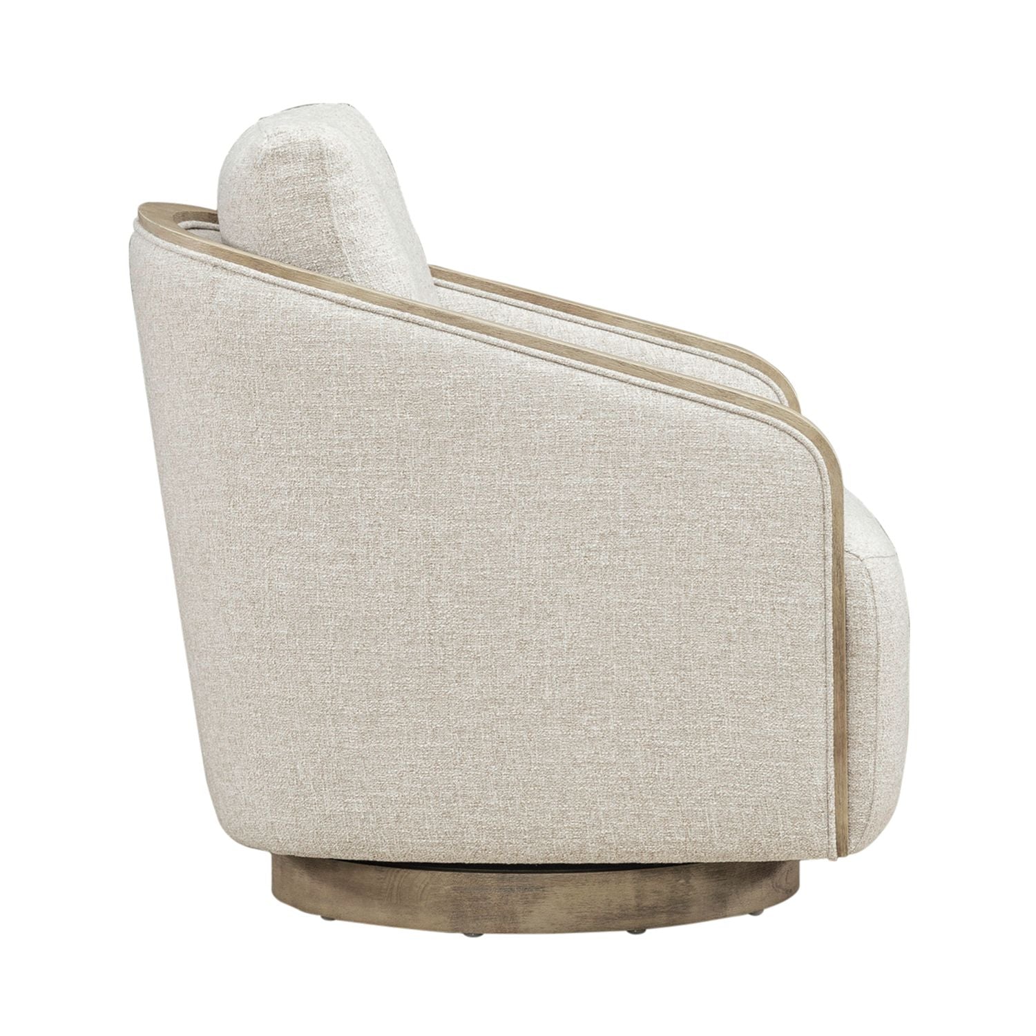 Nora Uph Swivel Accent Chair - Light Brown image
