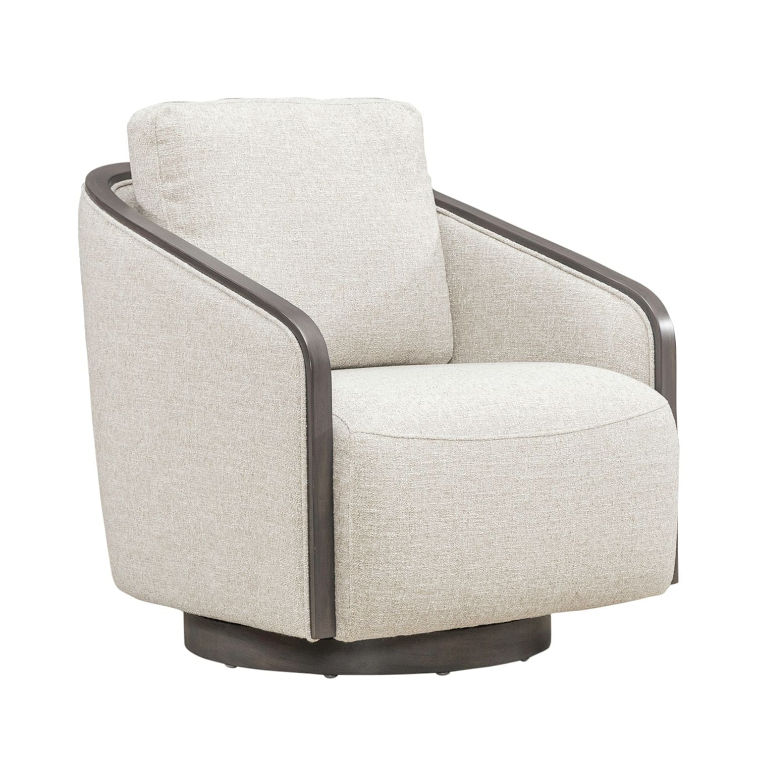 Nora Uph Swivel Accent Chair - Dark Brown image