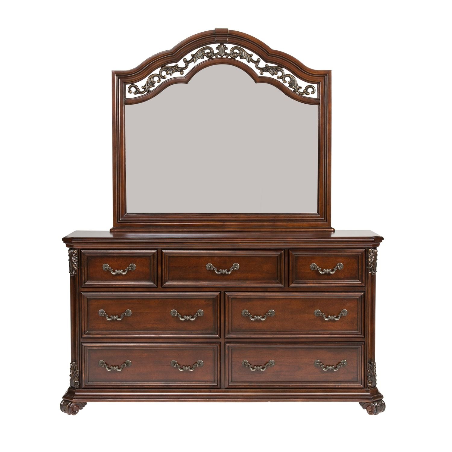 Messina Estates Queen Poster Bed, Dresser & Mirror, Night Stand