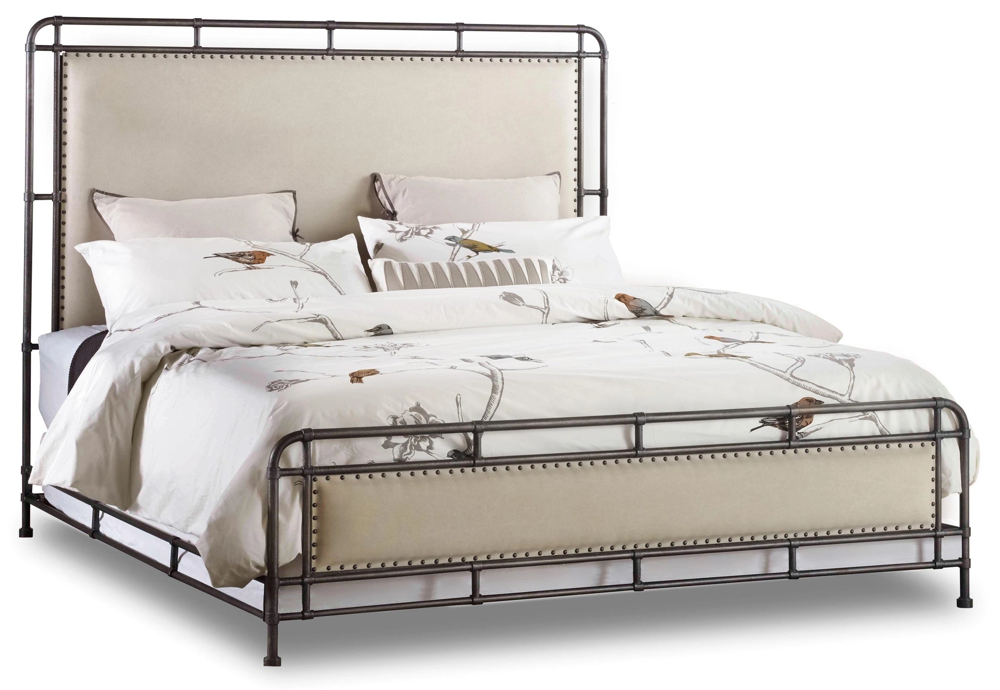 Studio 7H Slumbr Queen Metal Upholstered Bed