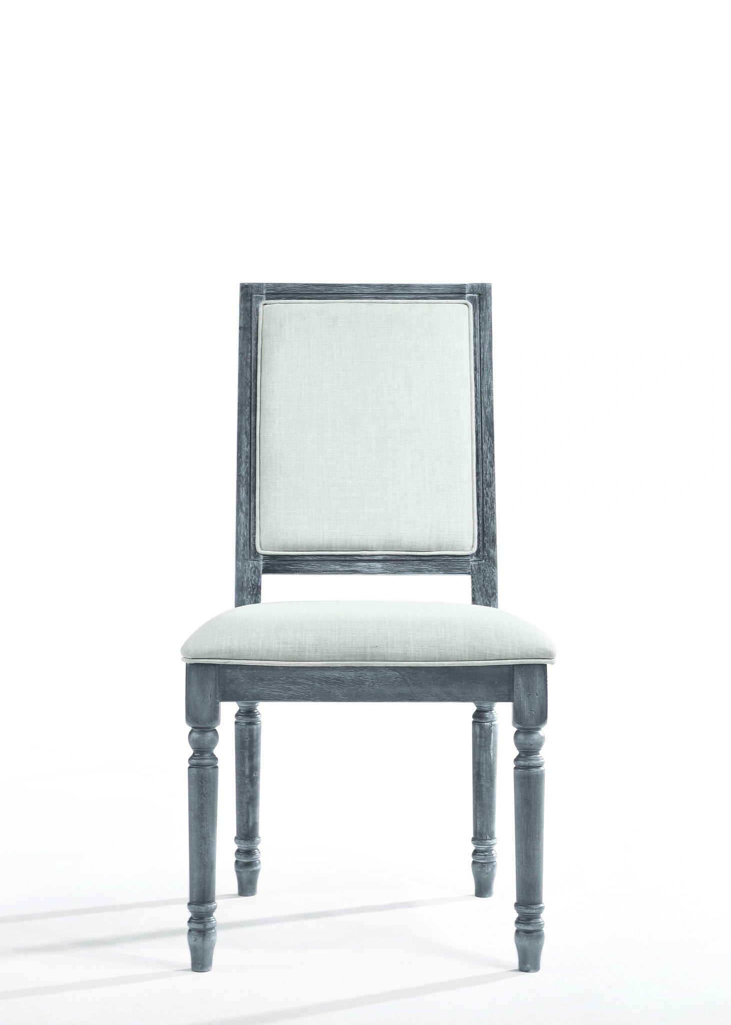 Leventis Cream Linen & Weathered Gray Side Chair