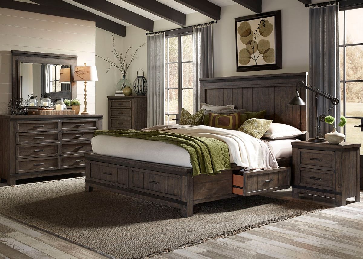 Liberty Thornwood Hills Nightstand in Rock Beaten Gray - Luxury Home Furniture (MI)