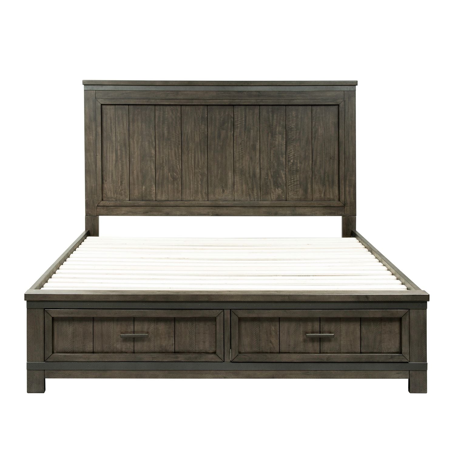 Thornwood Hills King Two Sided Storage Bed, Dresser & Mirror, Night Stand