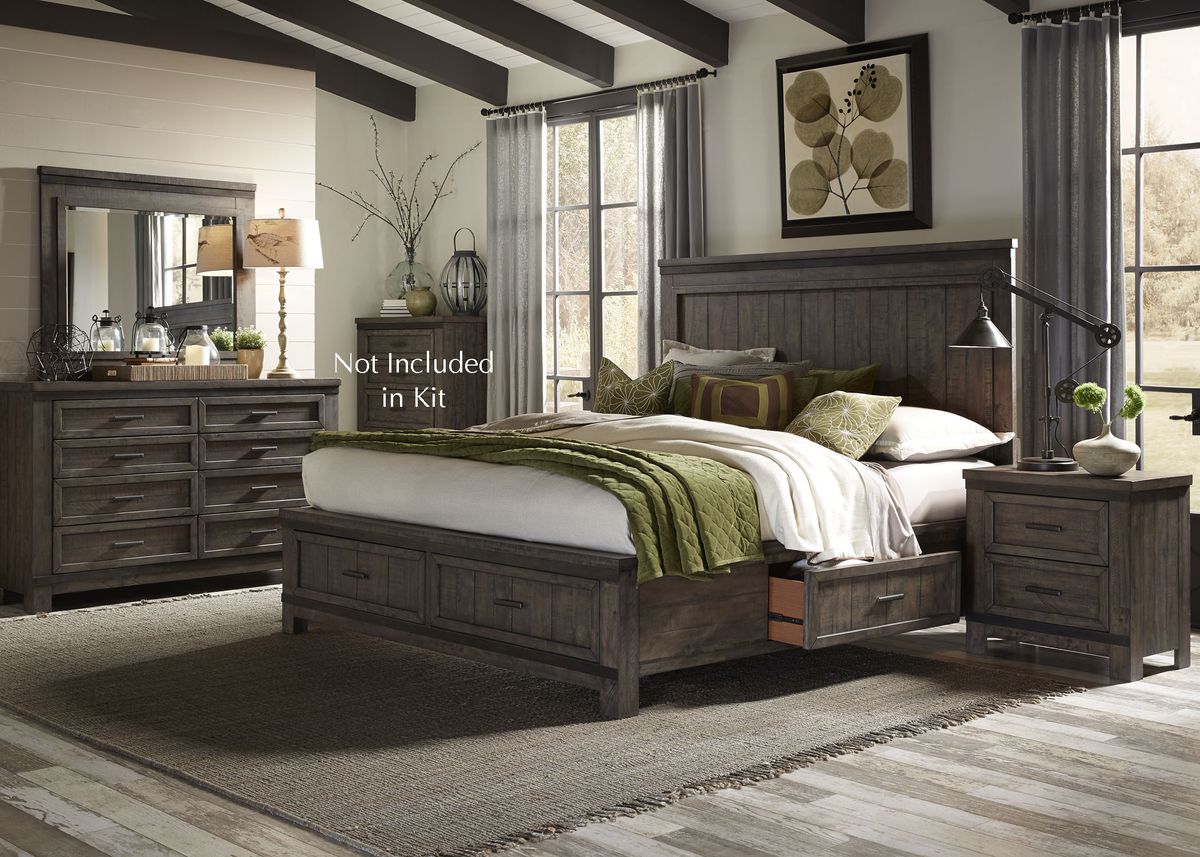 Liberty Thornwood Hills Queen Two Sided Storage Bed in Rock Beaten Gray 759-BR-Q2S - Luxury Home Furniture (MI)