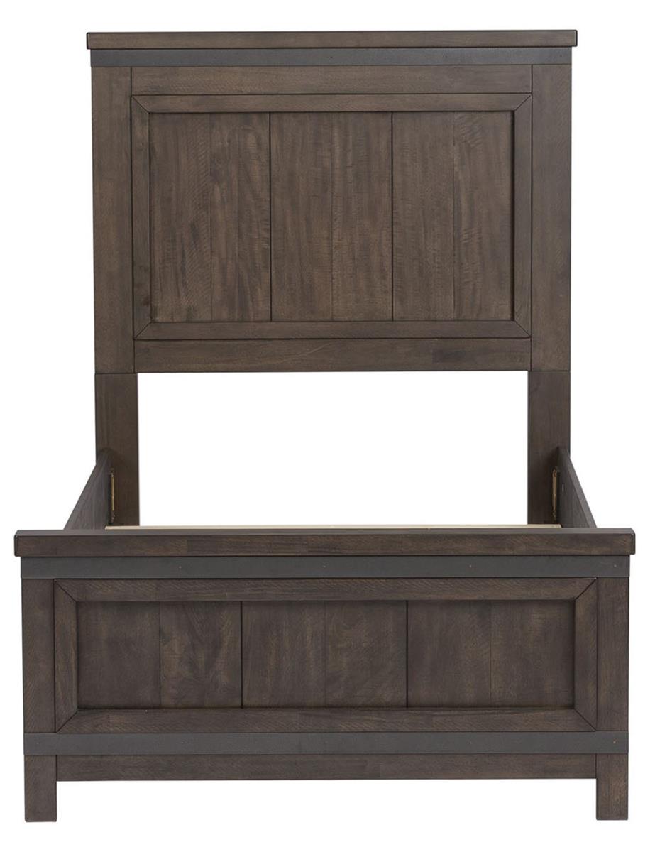Liberty Furniture Thornwood Hills Twin Panel Bed in Rock Beaten Gray - Luxury Home Furniture (MI)